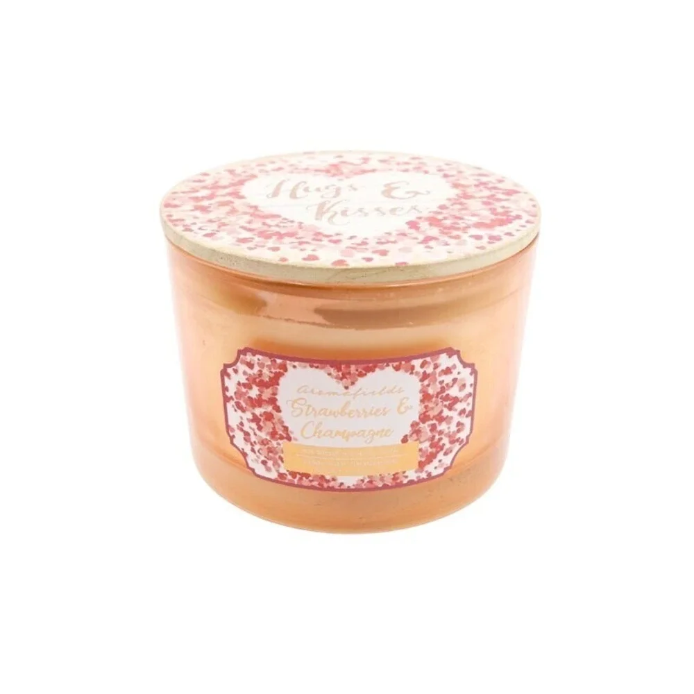 Aromafields - Strawberries & Champagne - Soy Blend Scented Candle‎ - 14.5 oz